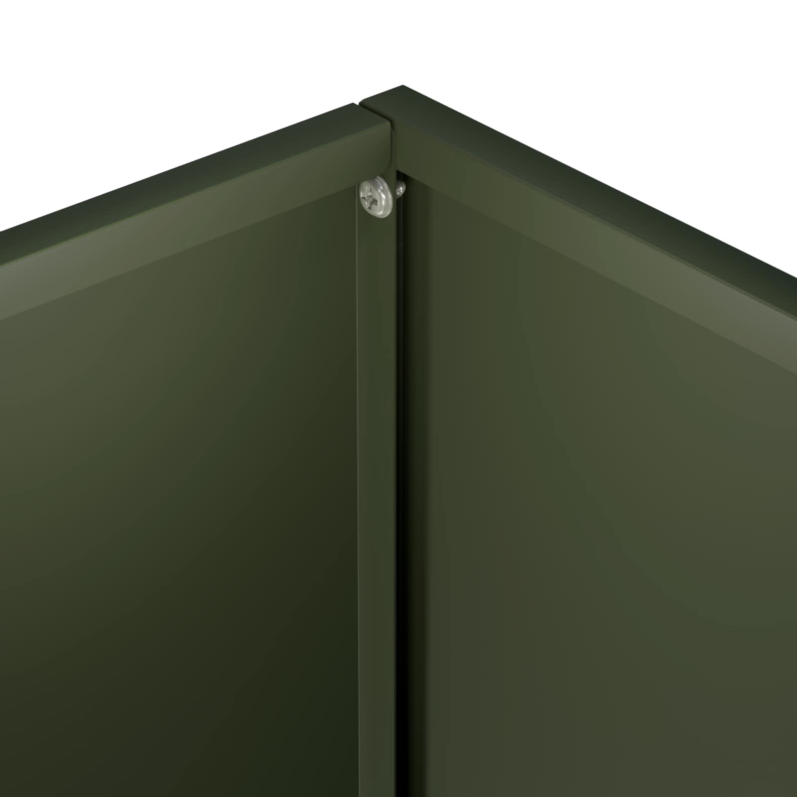 Plantenbak Olijfgroen 80 x 30 x 40 cm Koudgewalst staal