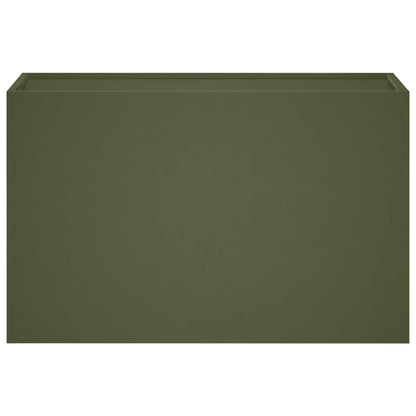 Plantenbak Olijfgroen 80 x 30 x 40 cm Koudgewalst staal