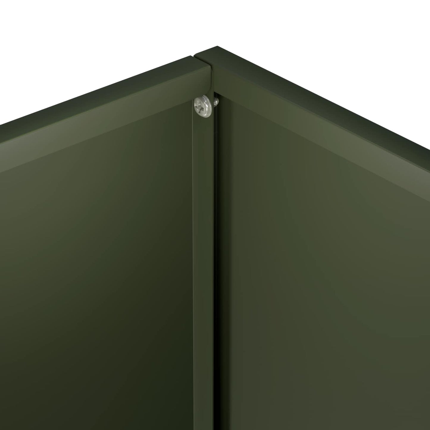 Plantenbak 2 st Olijfgroen 80 x 30 x 40 cm Koudgewalst staal