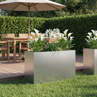Plantenbak zilver 80 x 30 x 40 cm Gegalvaniseerd staal