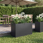 Plantenbak staal 80x30x50 cm zwart