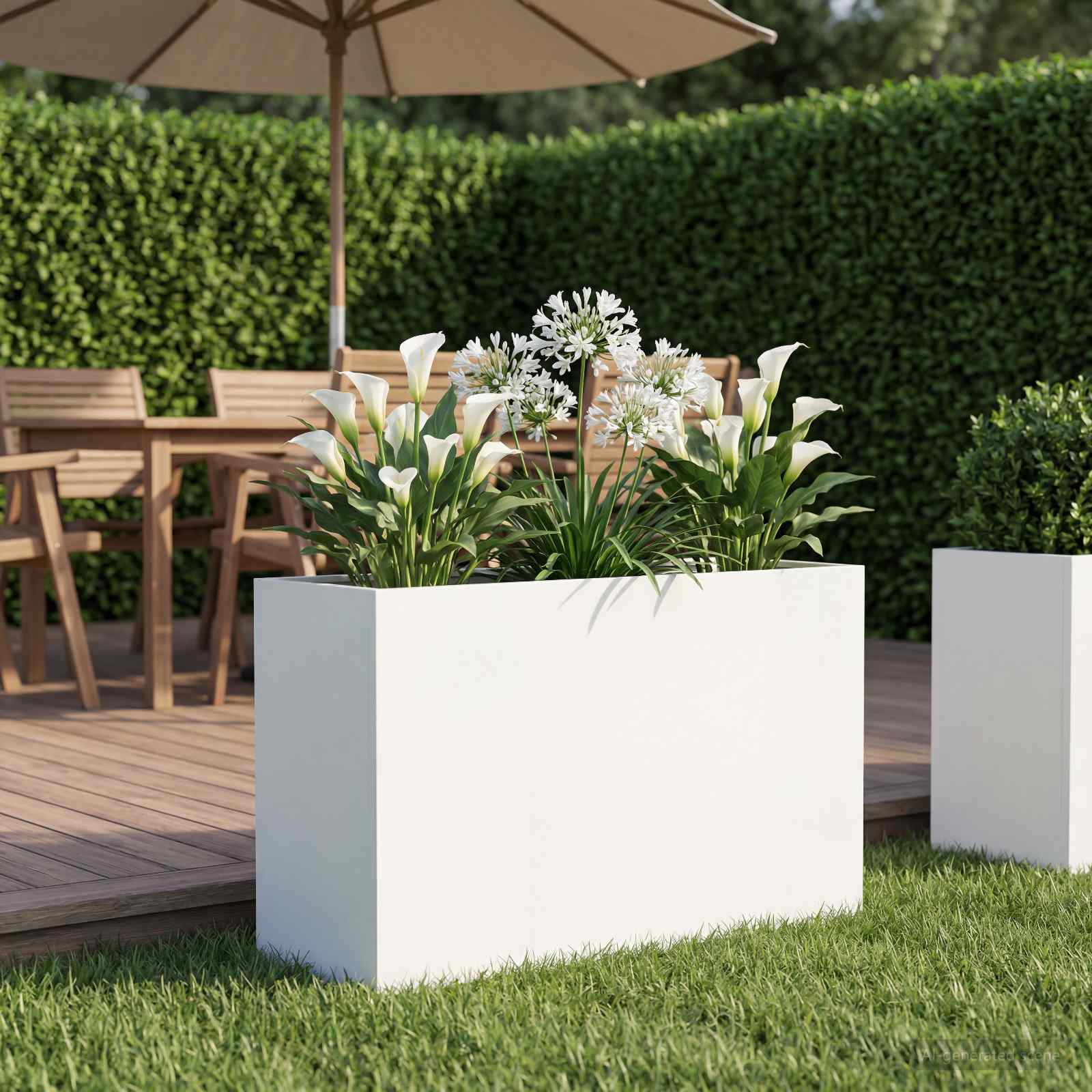 Plantenbak Wit 80 x 30 x 50 cm Koudgewalst staal
