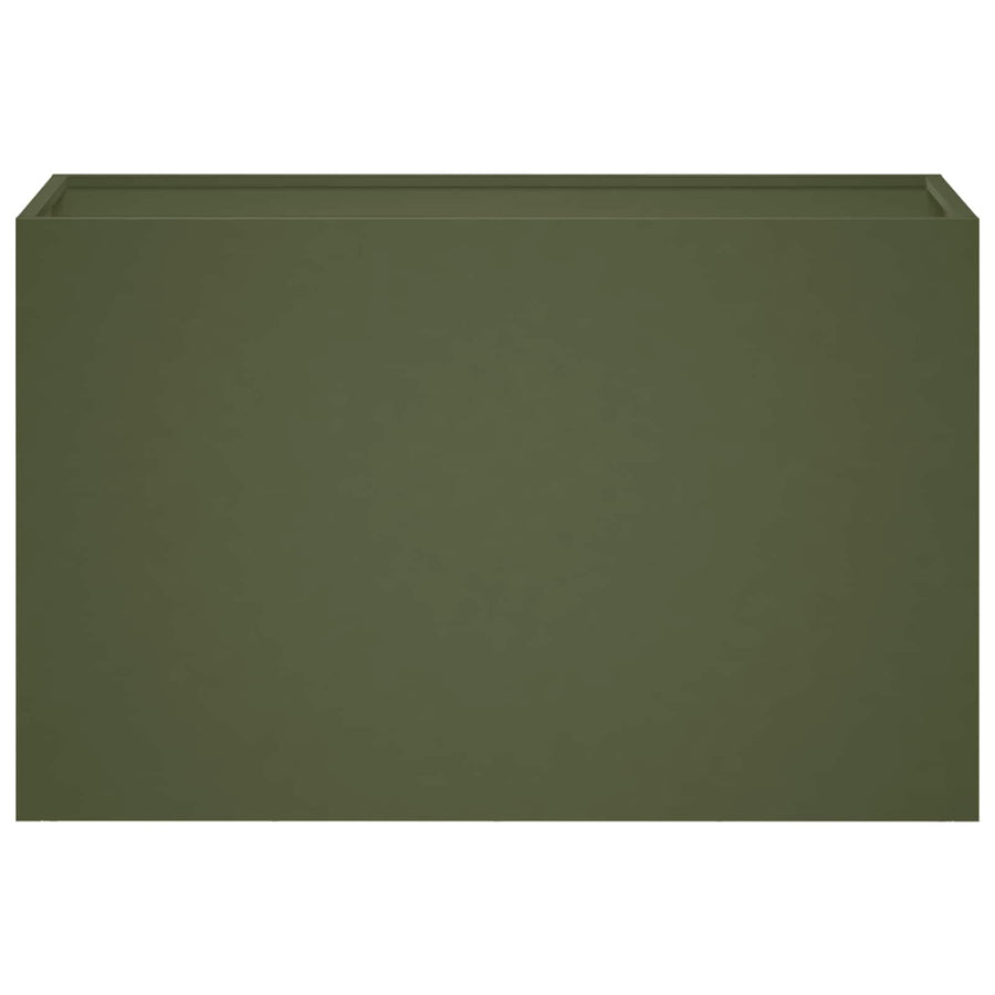 Plantenbak Olijfgroen 80 x 30 x 50 cm Koudgewalst staal