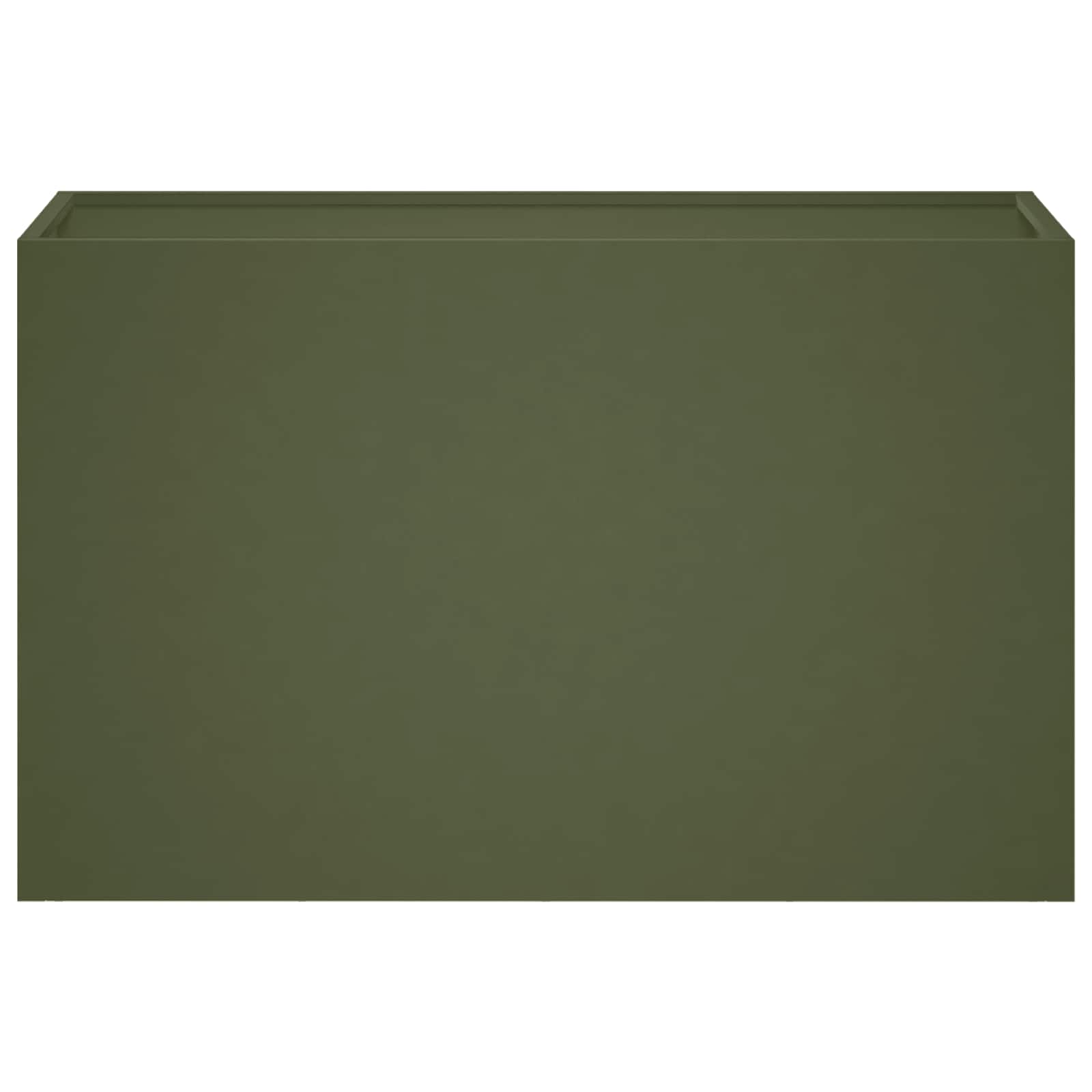 Plantenbak 2 st Olijfgroen 80 x 30 x 50 cm Koudgewalst staal