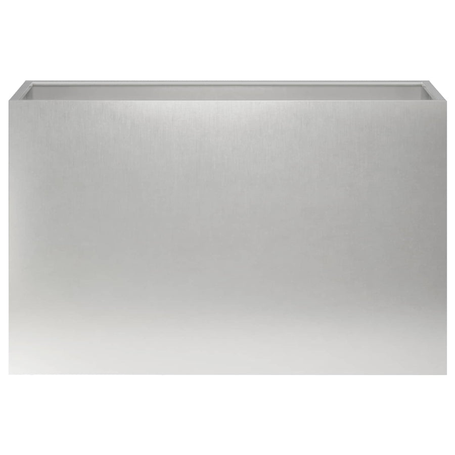 Plantenbak 2 st zilver 80 x 30 x 50 cm Roestvrij staal