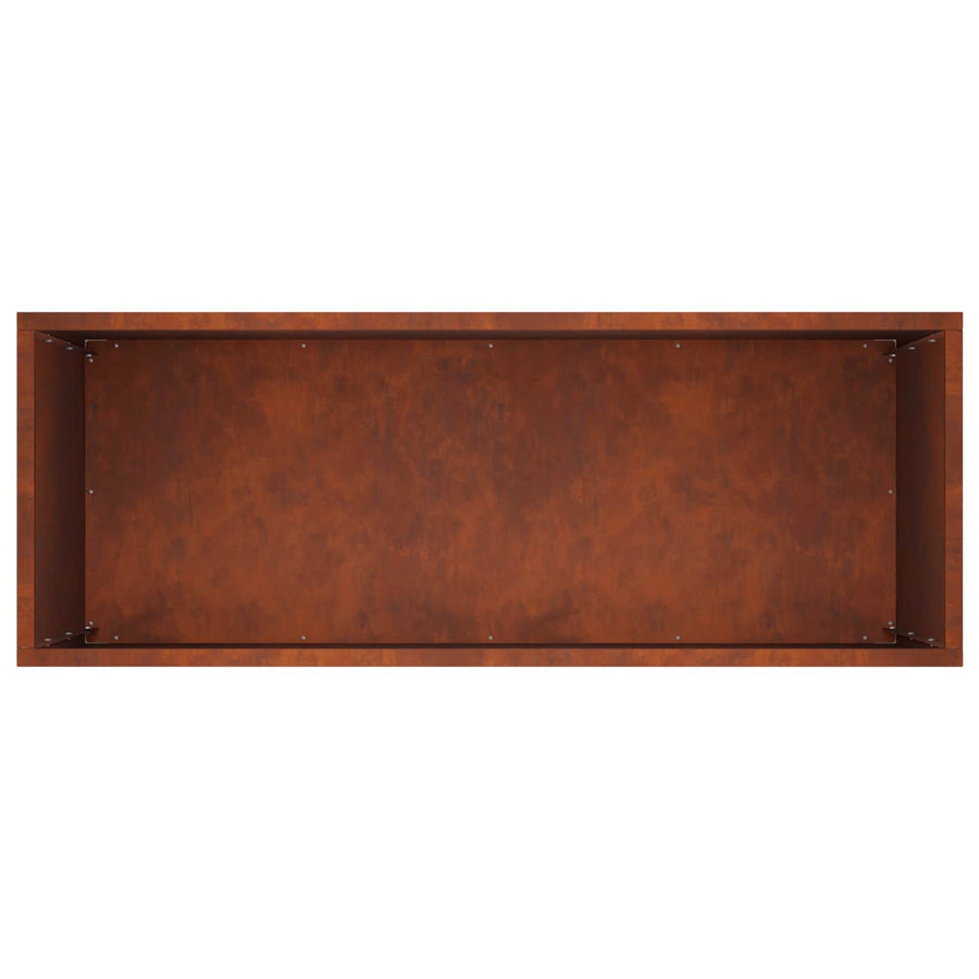 Plantenbak Roestkleurig 80 x 30 x 50 cm weervast staal