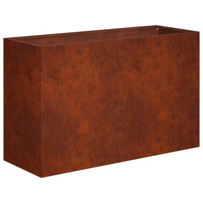 Plantenbak 2 st Roestkleurig 80 x 30 x 50 cm weervast staal