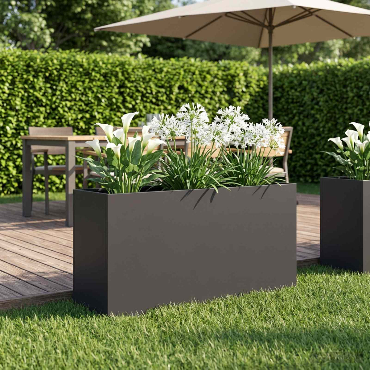 Plantenbak Zwart 100 x 30 x 40 cm Koudgewalst staal