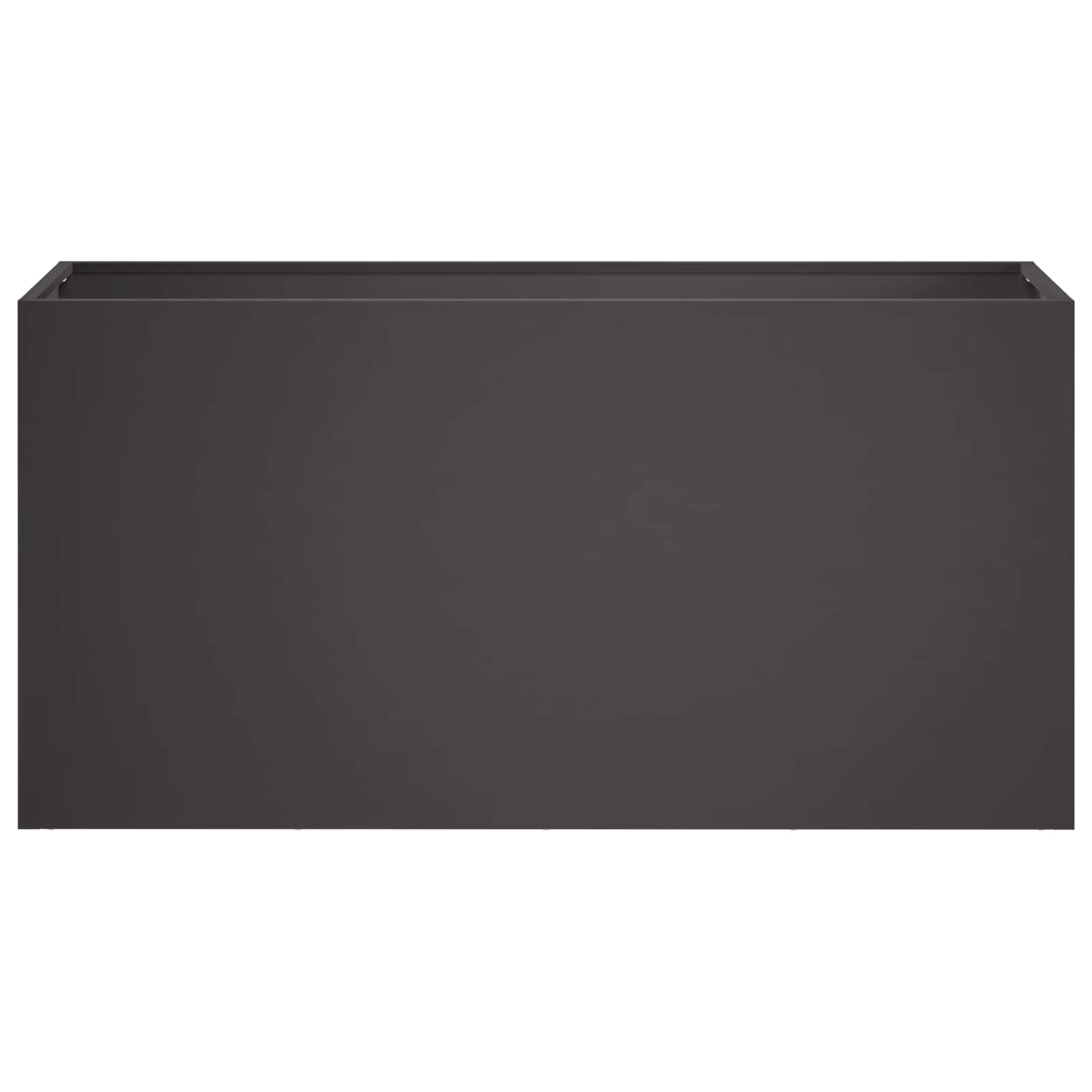 Plantenbak 2 st Zwart 100 x 30 x 40 cm Koudgewalst staal