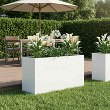 Plantenbak Wit 100 x 30 x 40 cm Koudgewalst staal