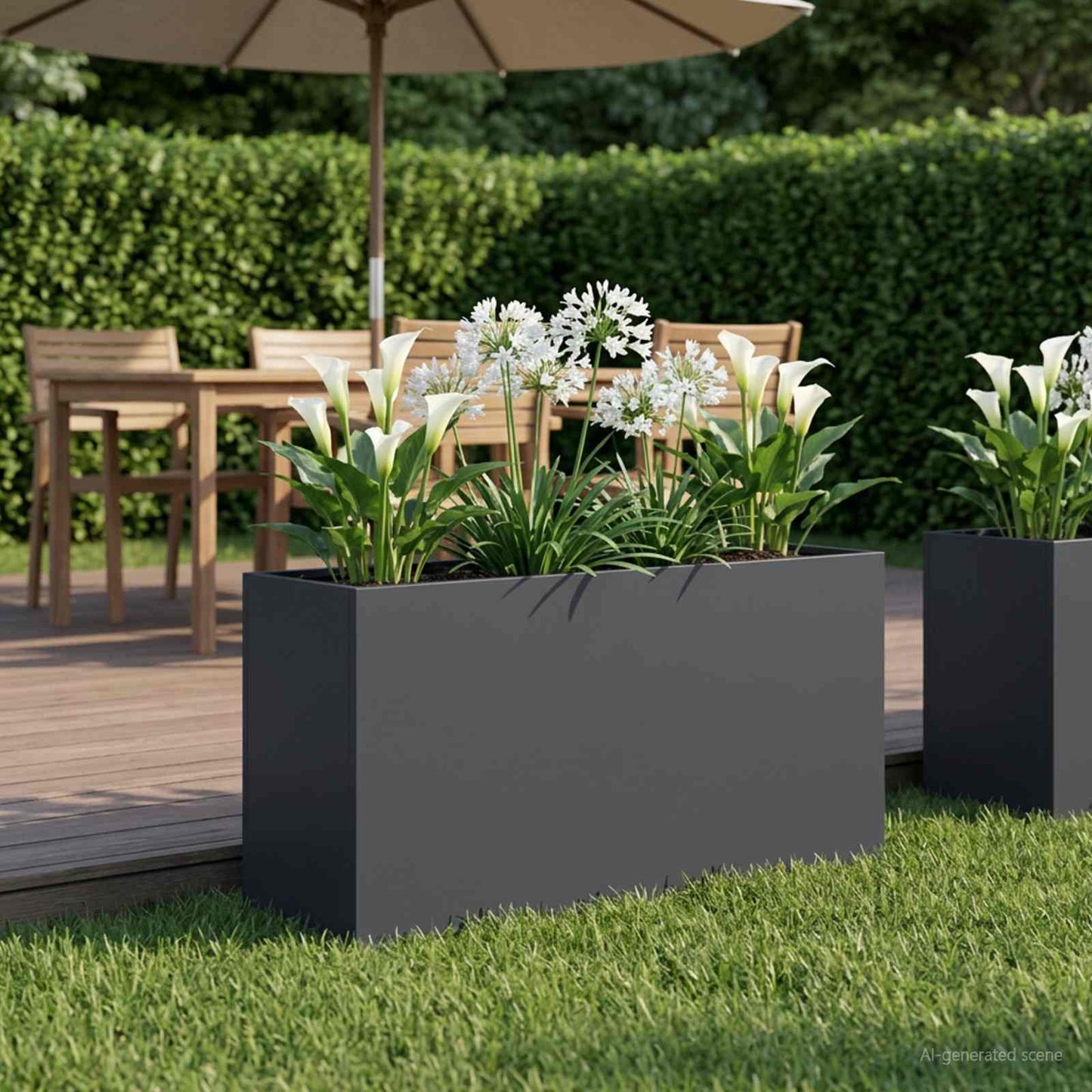 Plantenbak Antraciet 100 x 30 x 40 cm Koudgewalst staal
