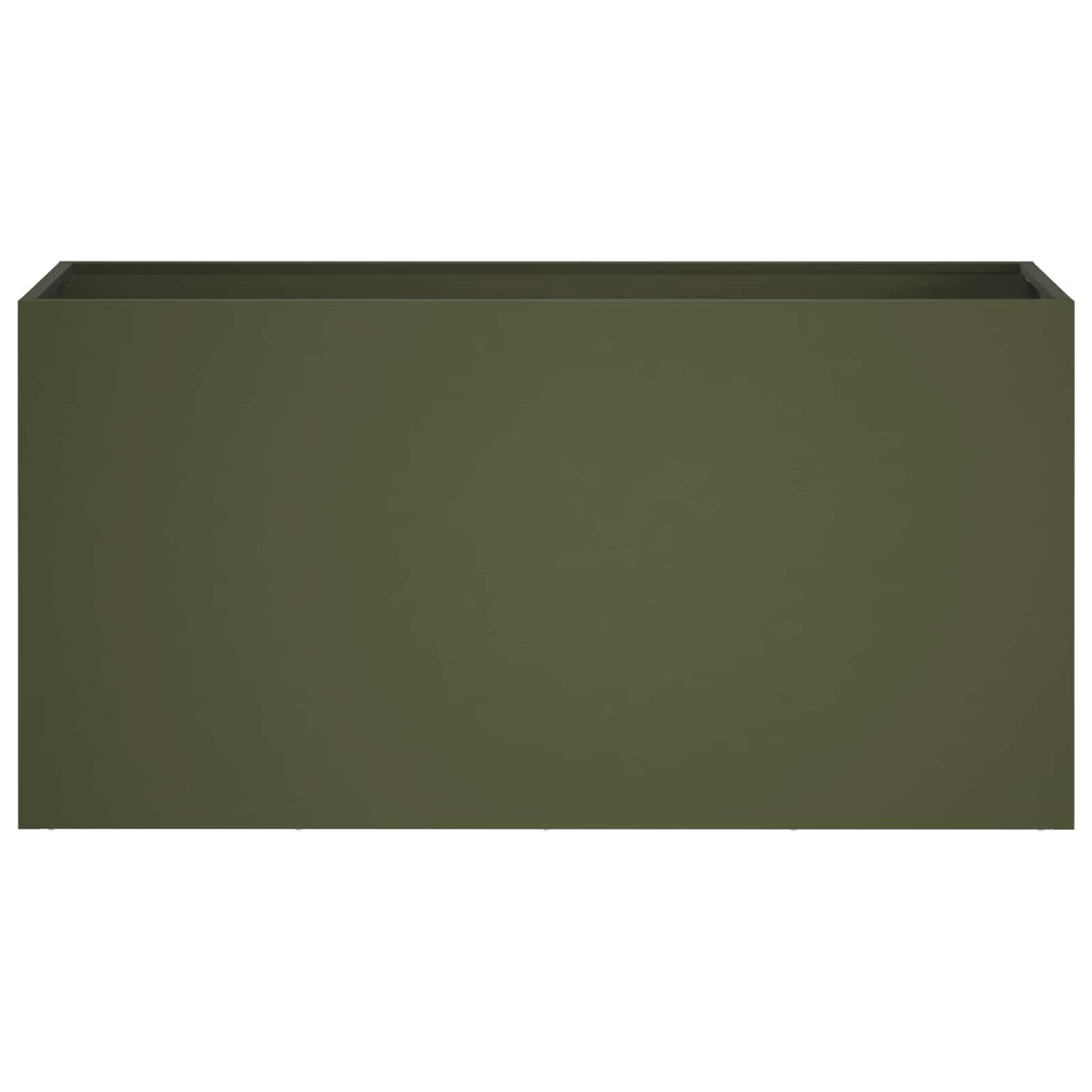 Plantenbak 2 st Olijfgroen 100 x 30 x 40 cm Koudgewalst staal