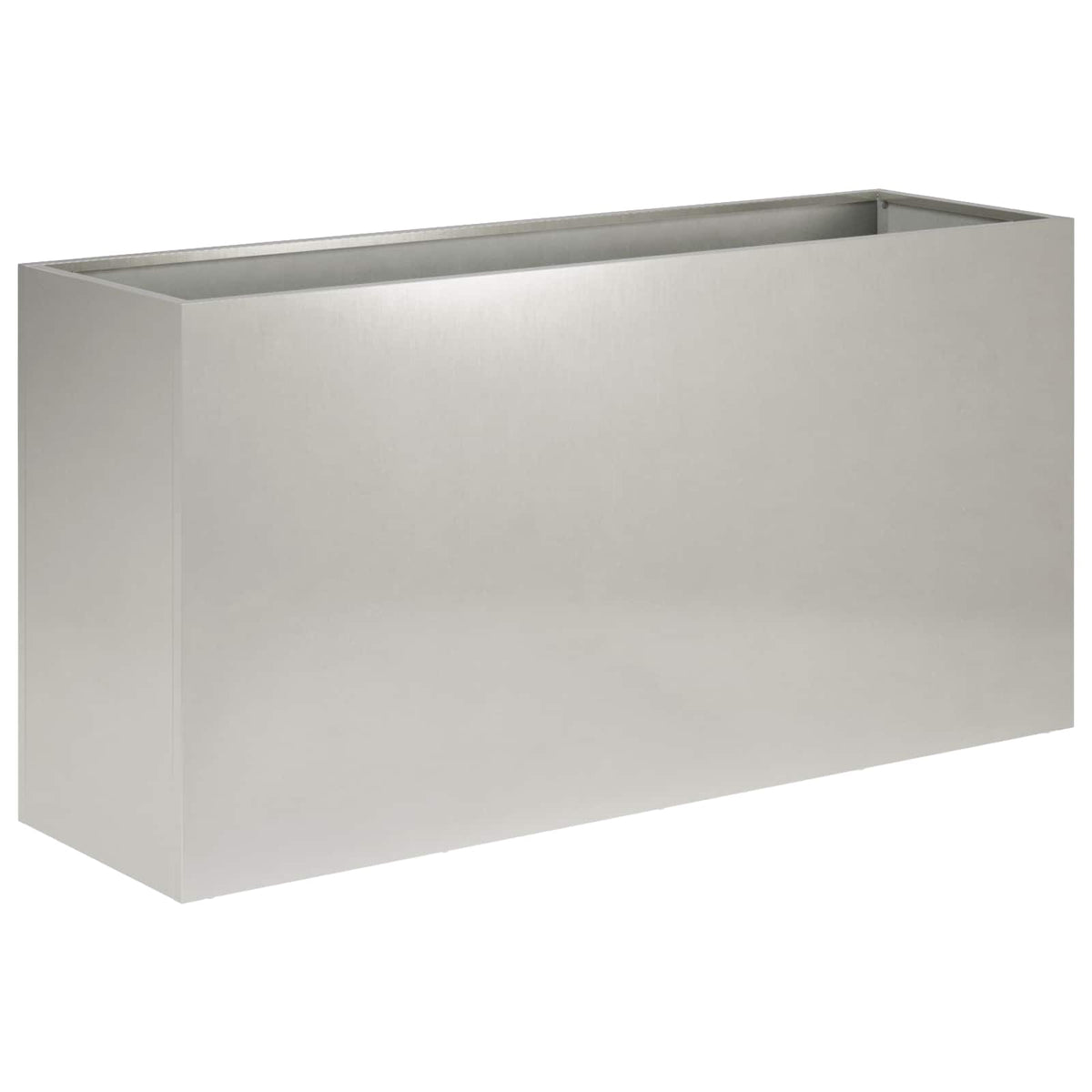 Plantenbak 2 st zilver 100 x 30 x 40 cm Roestvrij staal