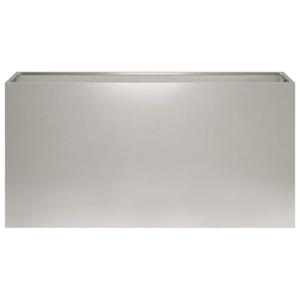 Plantenbak 2 st zilver 100 x 30 x 40 cm Roestvrij staal