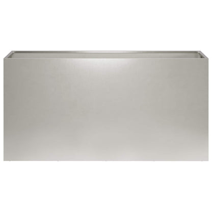 Plantenbak 2 st zilver 100 x 30 x 40 cm Roestvrij staal