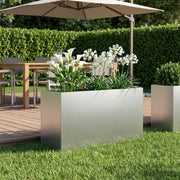 Plantenbak 100x30x40 cm gegalvaniseerd staal zilver