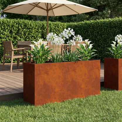 Plantenbak Roestkleurig 100 x 30 x 40 cm weervast staal