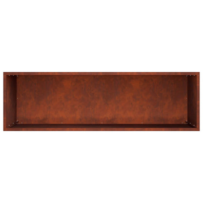 Plantenbak 2 st Roestkleurig 100 x 30 x 40 cm weervast staal