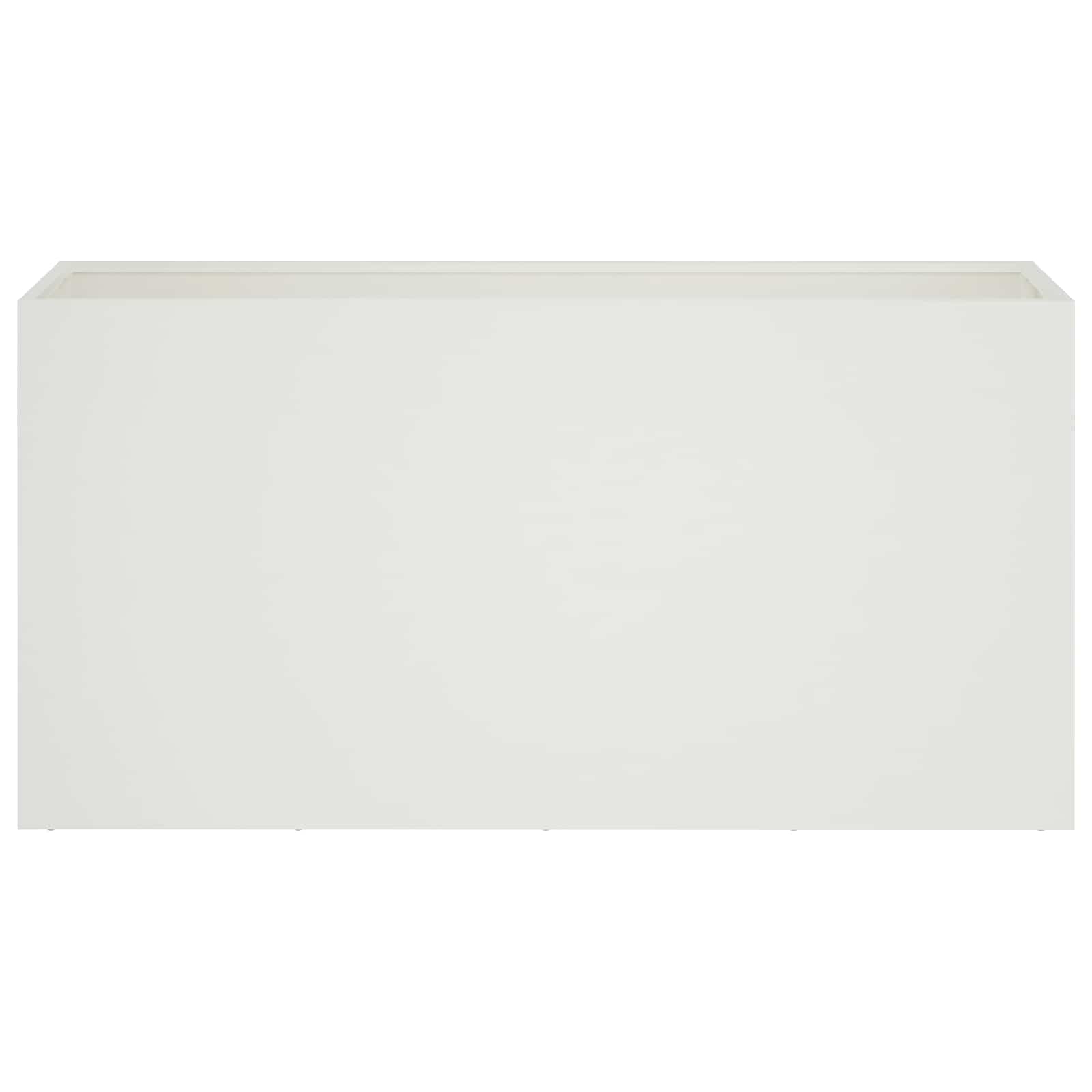 Plantenbak 2 st Wit 100 x 30 x 50 cm Koudgewalst staal