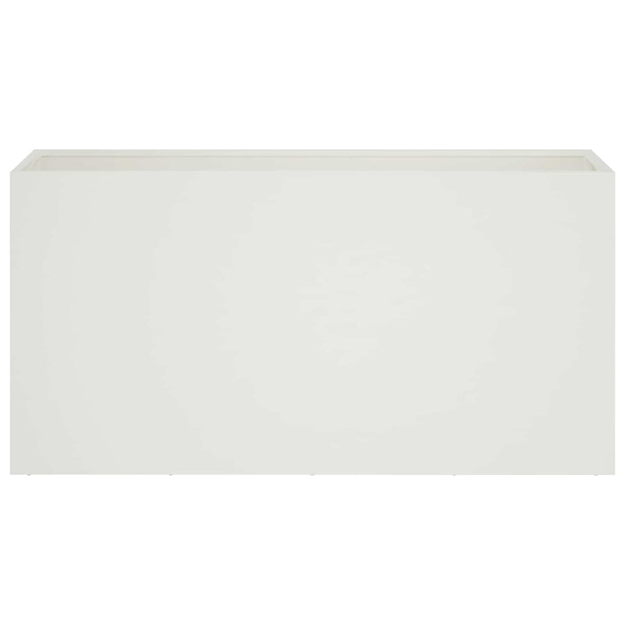 Plantenbak 2 st Wit 100 x 30 x 50 cm Koudgewalst staal