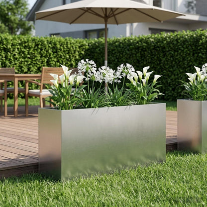 Plantenbak zilver 100 x 30 x 50 cm Roestvrij staal