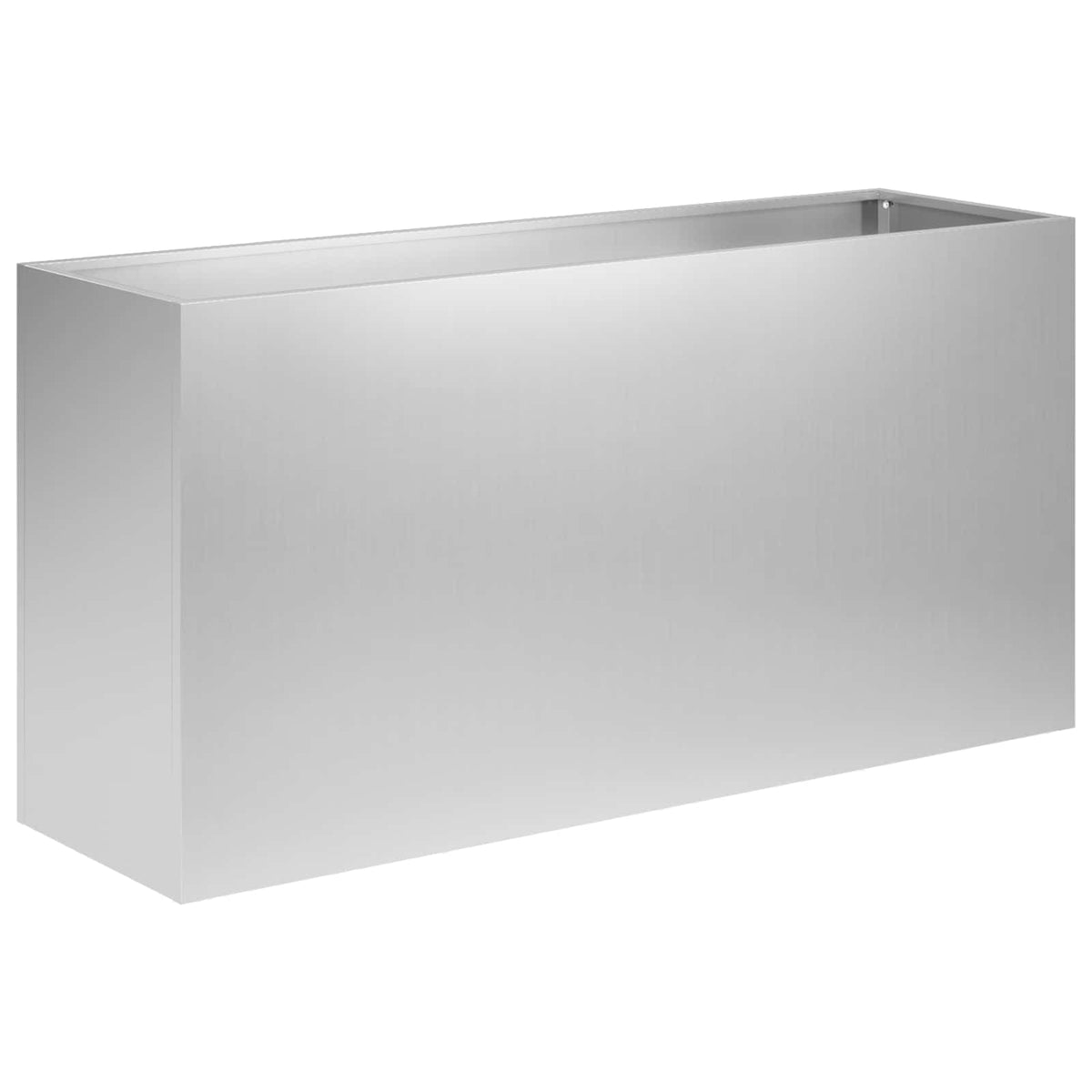 Plantenbak 2 st zilver 100 x 30 x 50 cm Gegalvaniseerd staal