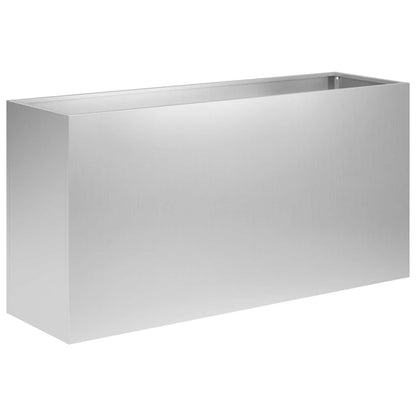 Plantenbak 2 st zilver 100 x 30 x 50 cm Gegalvaniseerd staal