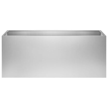 Plantenbak 2 st zilver 100 x 30 x 50 cm Gegalvaniseerd staal