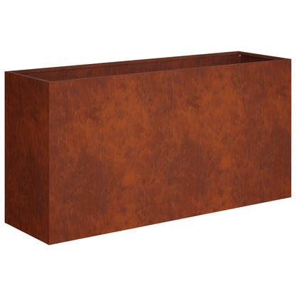 Plantenbak 2 st Roestkleurig 100 x 30 x 50 cm weervast staal