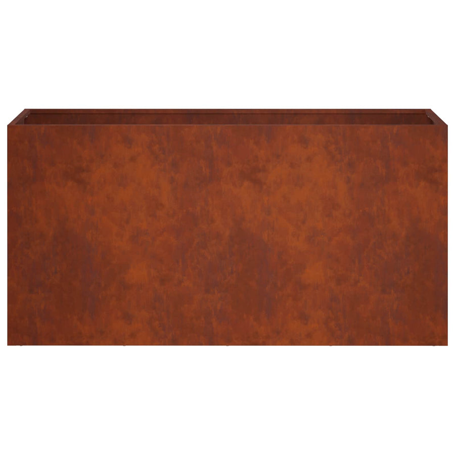 Plantenbak 2 st Roestkleurig 100 x 30 x 50 cm weervast staal