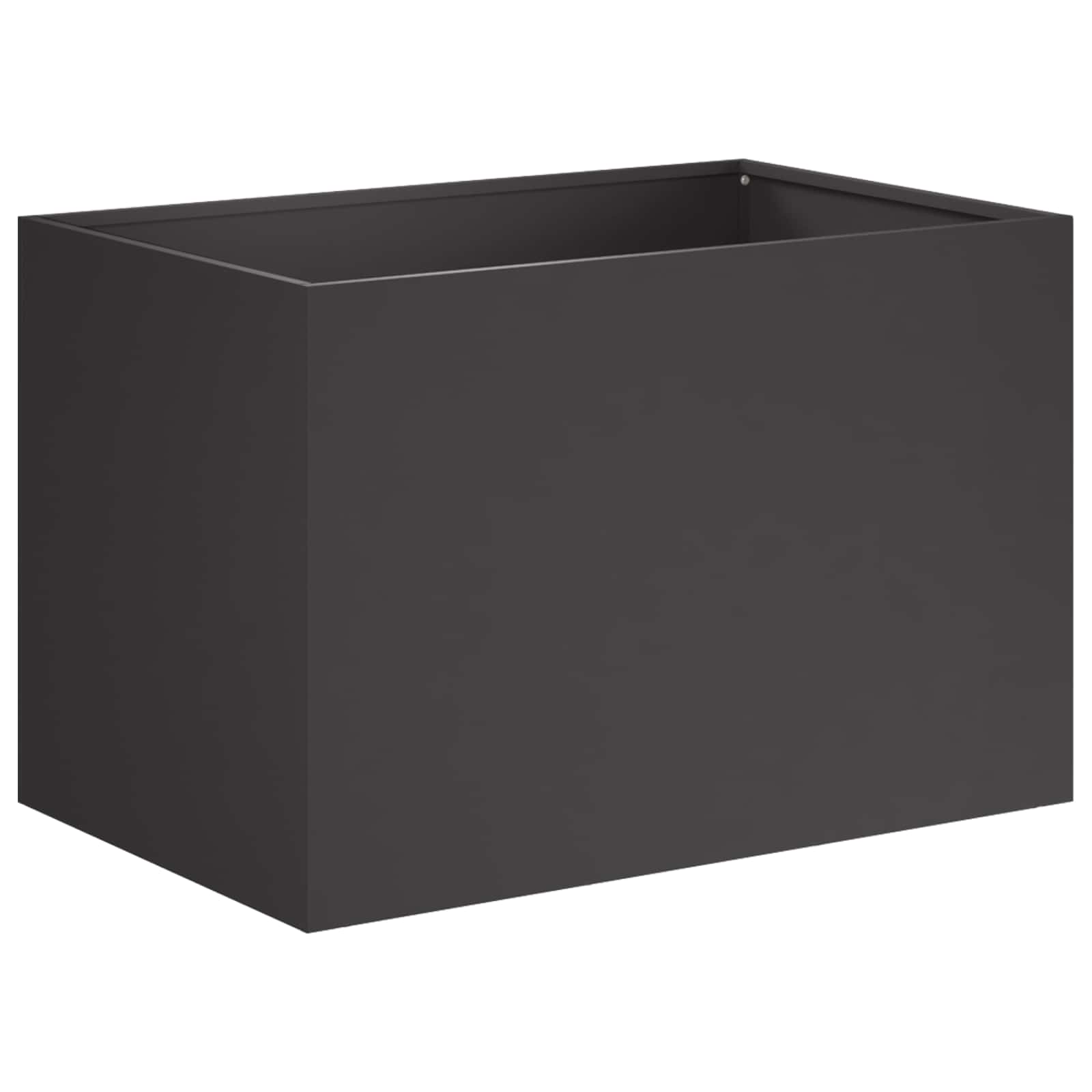 Plantenbak 2 st Zwart 50 x 40 x 40 cm Koudgewalst staal