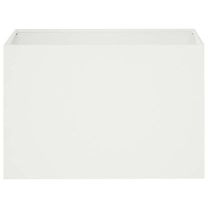 Plantenbak 2 st Wit 50 x 40 x 40 cm Koudgewalst staal