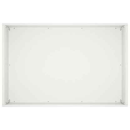 Plantenbak 2 st Wit 50 x 40 x 40 cm Koudgewalst staal