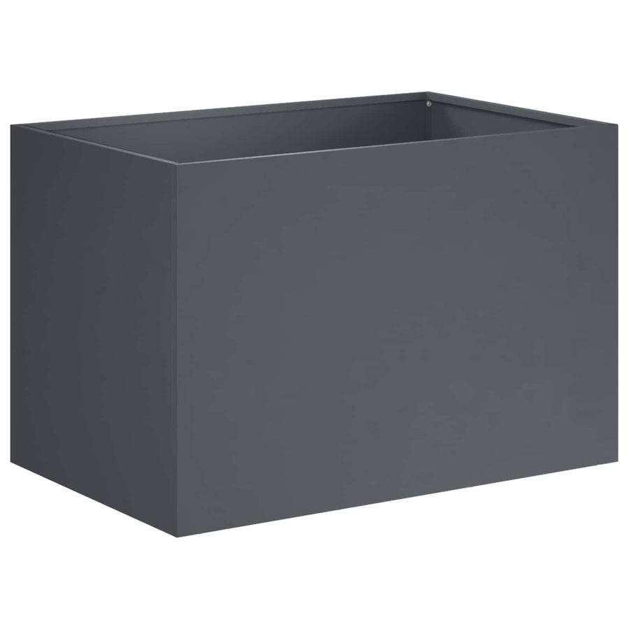 Plantenbak 2 st Antraciet 50 x 40 x 40 cm Koudgewalst staal