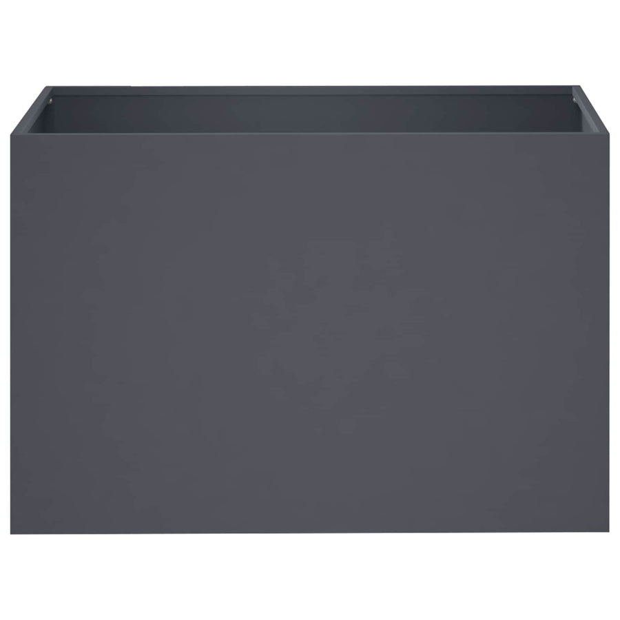 Plantenbak 2 st Antraciet 50 x 40 x 40 cm Koudgewalst staal