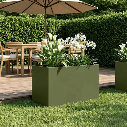 Plantenbak Olijfgroen 50 x 40 x 40 cm Koudgewalst staal