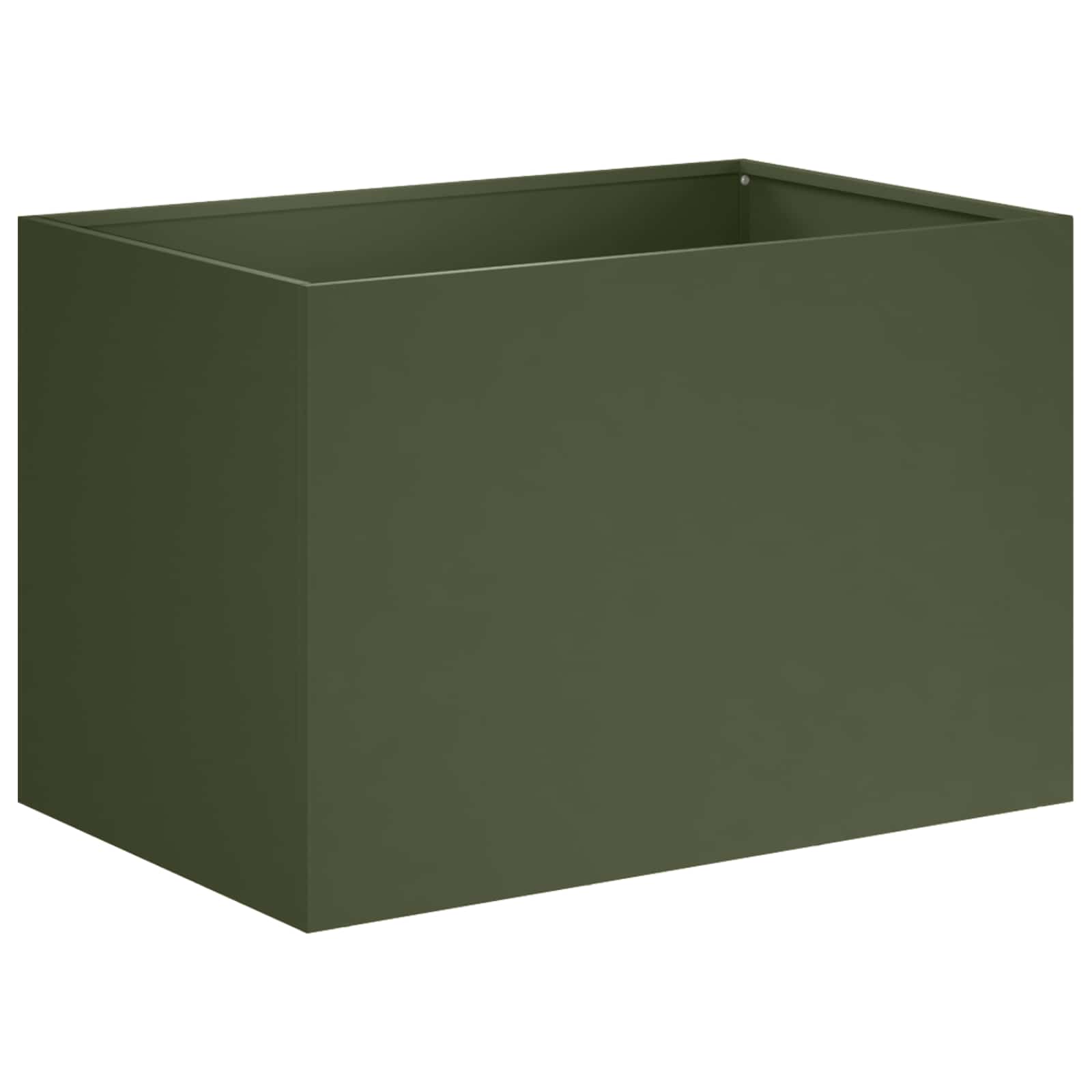 Plantenbak Olijfgroen 50 x 40 x 40 cm Koudgewalst staal