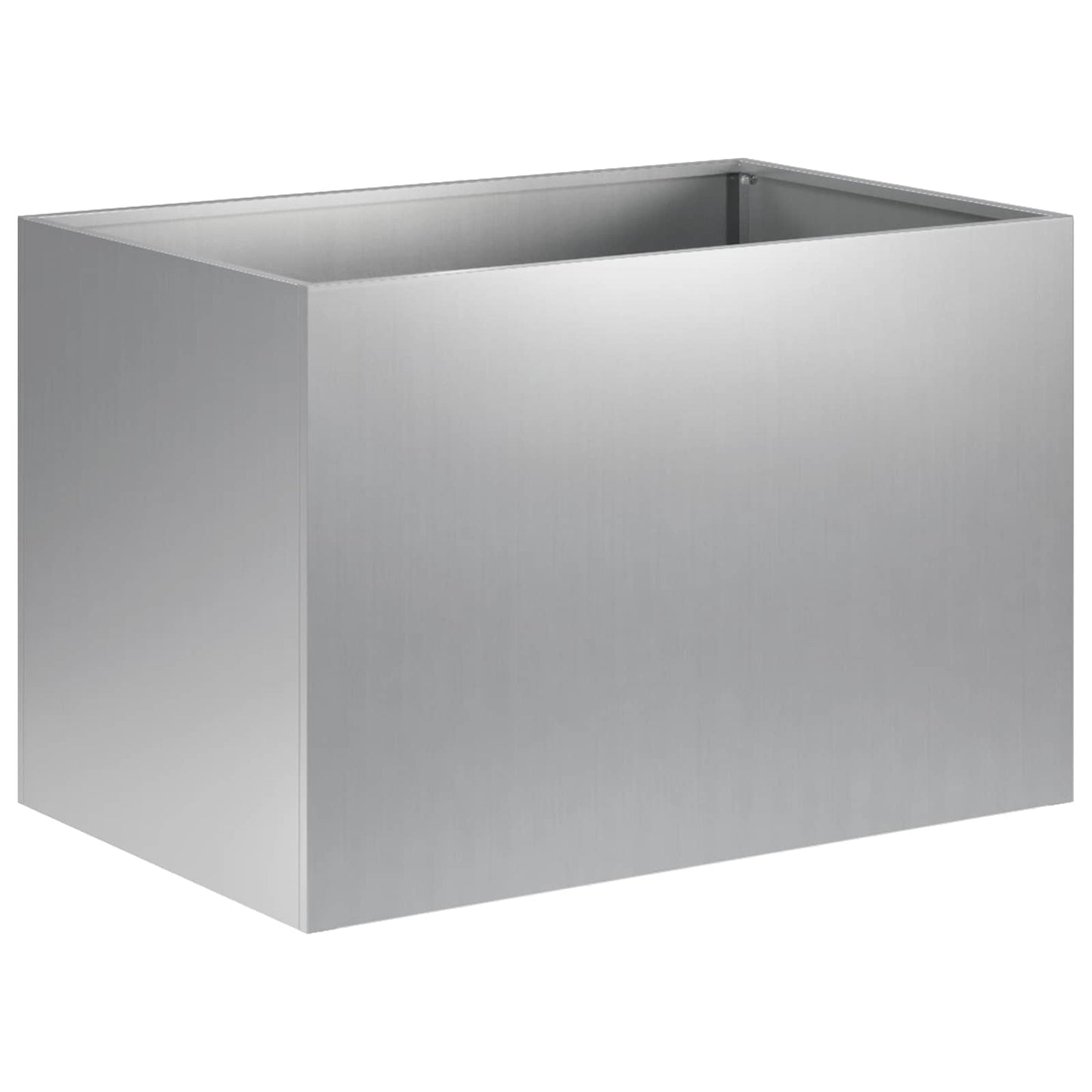 Plantenbak 2 st zilver 50 x 40 x 40 cm Gegalvaniseerd staal