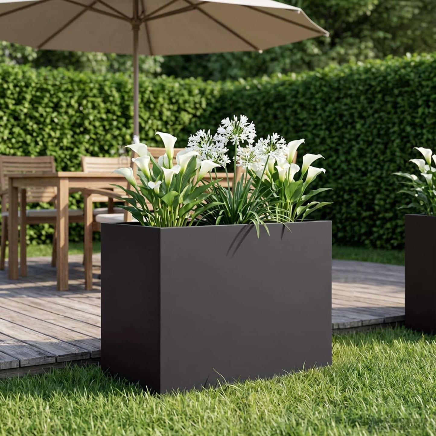 Plantenbak Zwart 50 x 40 x 50 cm Koudgewalst staal