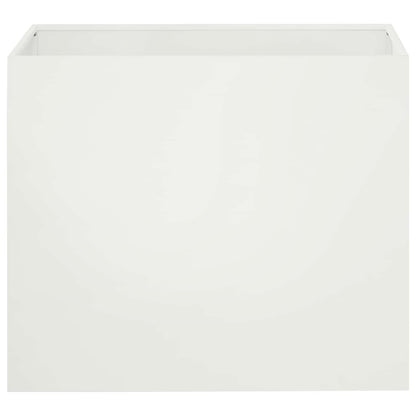 Plantenbak 2 st Wit 50 x 40 x 50 cm Koudgewalst staal