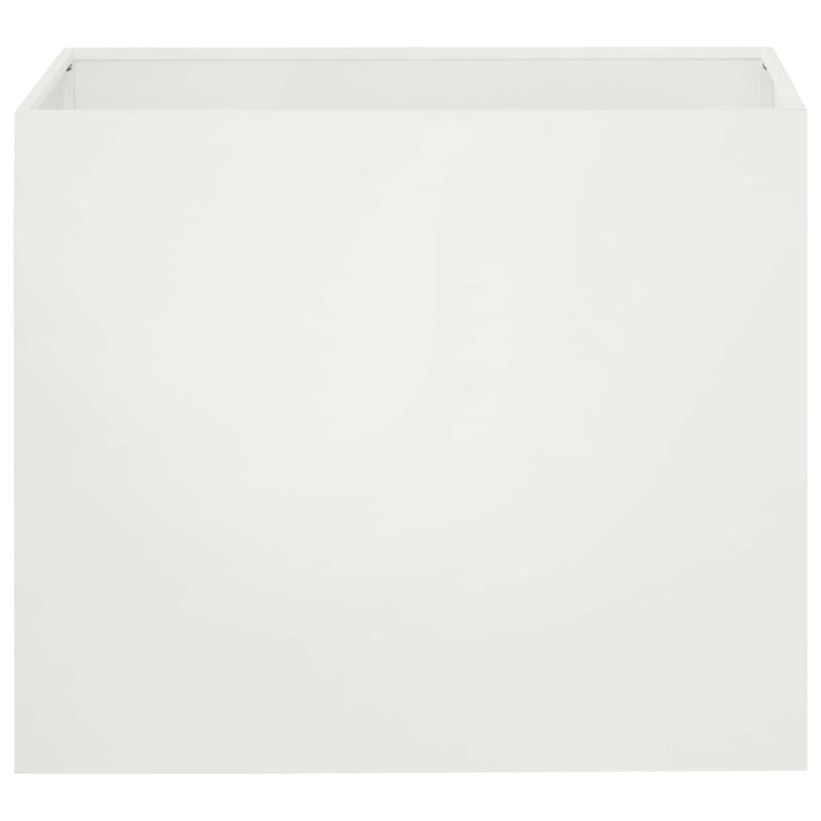 Plantenbak 2 st Wit 50 x 40 x 50 cm Koudgewalst staal