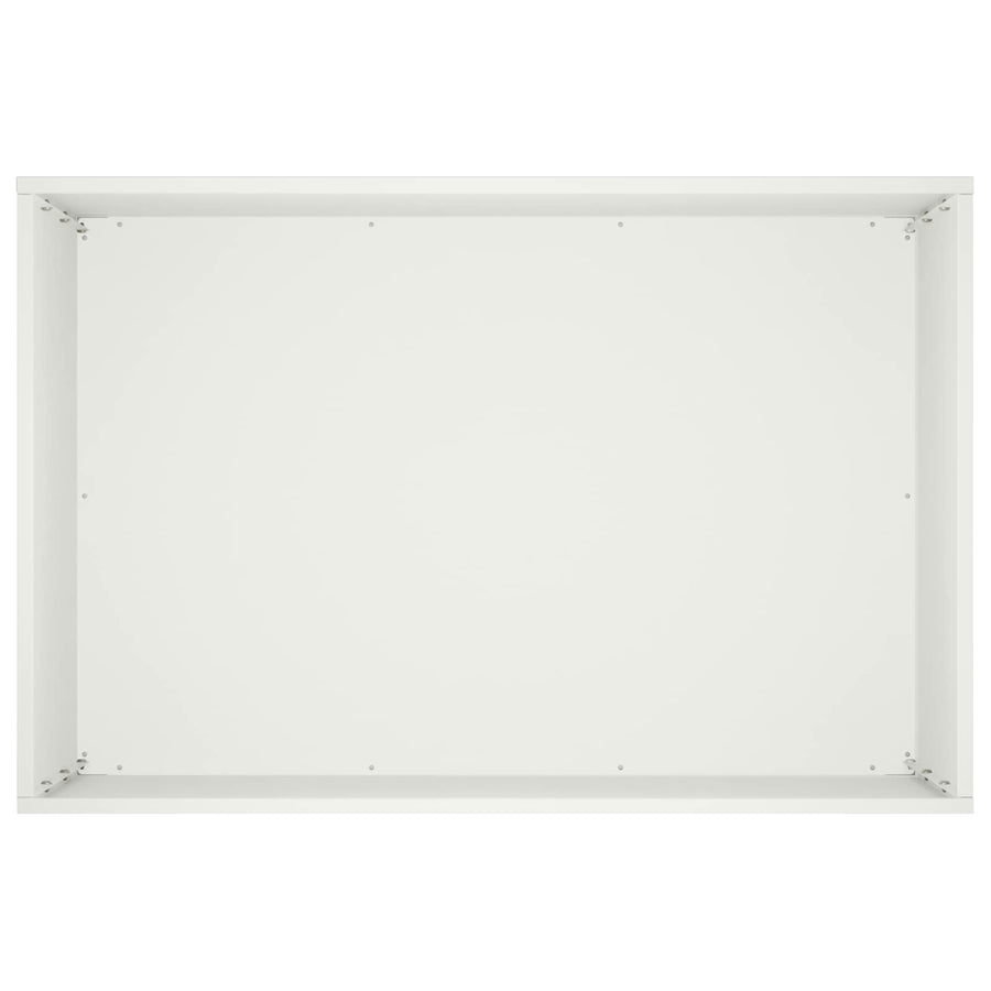 Plantenbak 2 st Wit 50 x 40 x 50 cm Koudgewalst staal