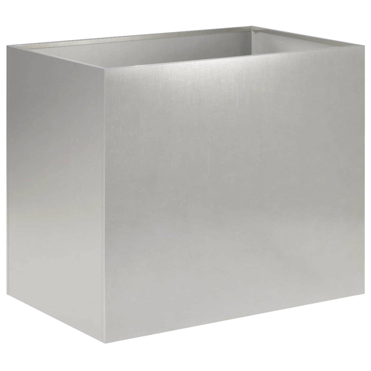 Plantenbak 2 st zilver 50 x 40 x 50 cm Roestvrij staal