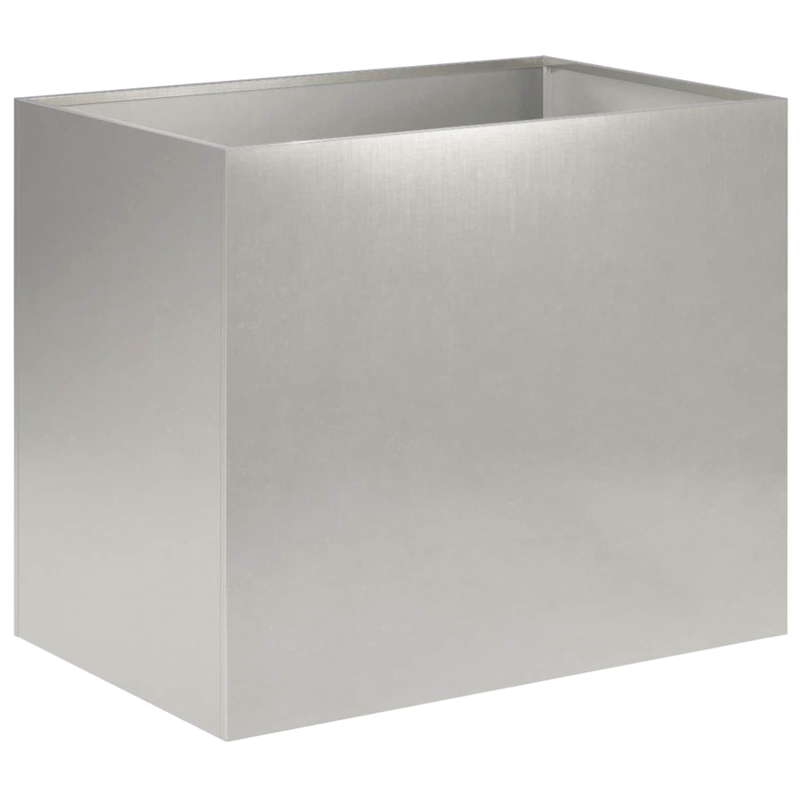Plantenbak 2 st zilver 50 x 40 x 50 cm Roestvrij staal