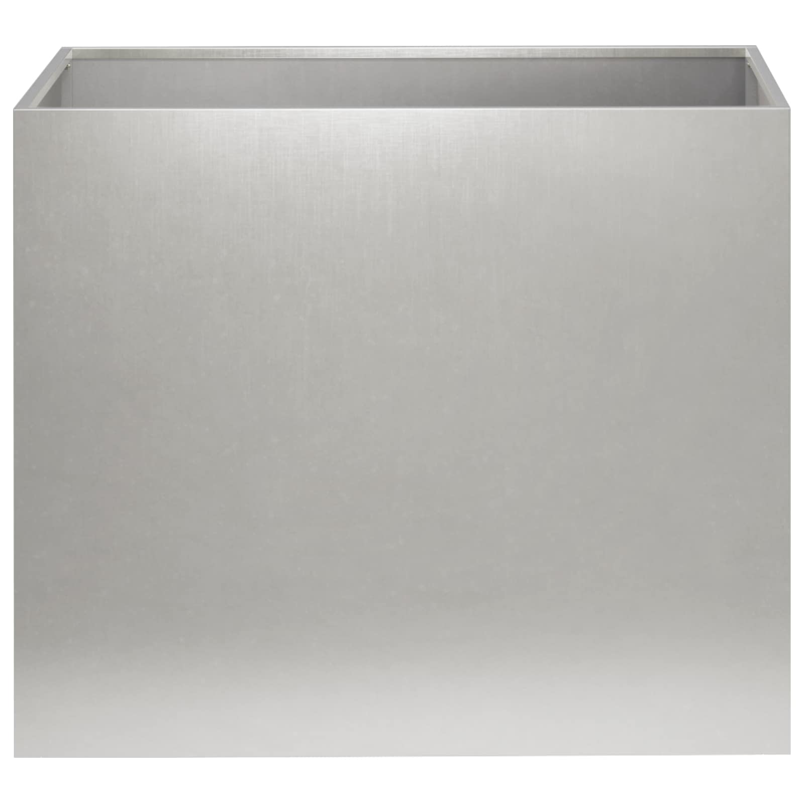 Plantenbak 2 st zilver 50 x 40 x 50 cm Roestvrij staal