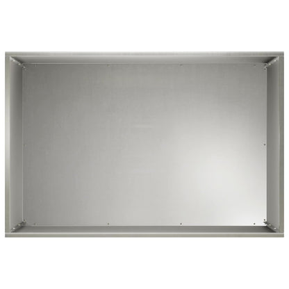 Plantenbak 2 st zilver 50 x 40 x 50 cm Roestvrij staal