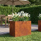 Plantenbak 50x40x50 cm roestkleurig staal