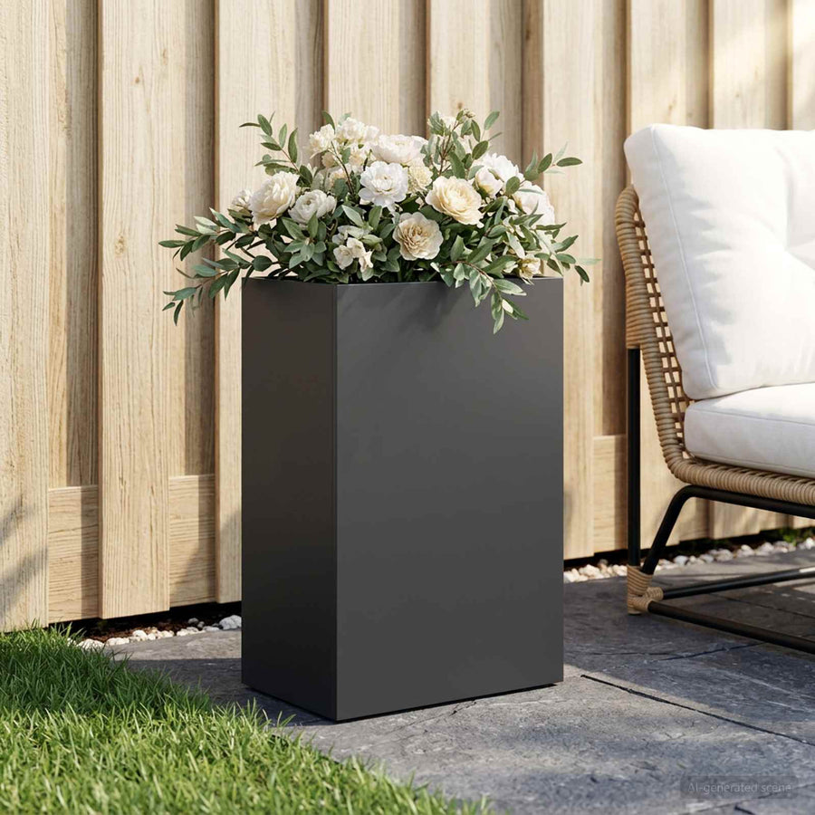 Plantenbak Zwart 50 x 40 x 75 cm Koudgewalst staal