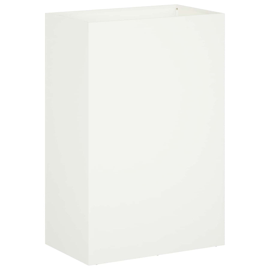 Plantenbak 2 st Wit 50 x 40 x 75 cm Koudgewalst staal