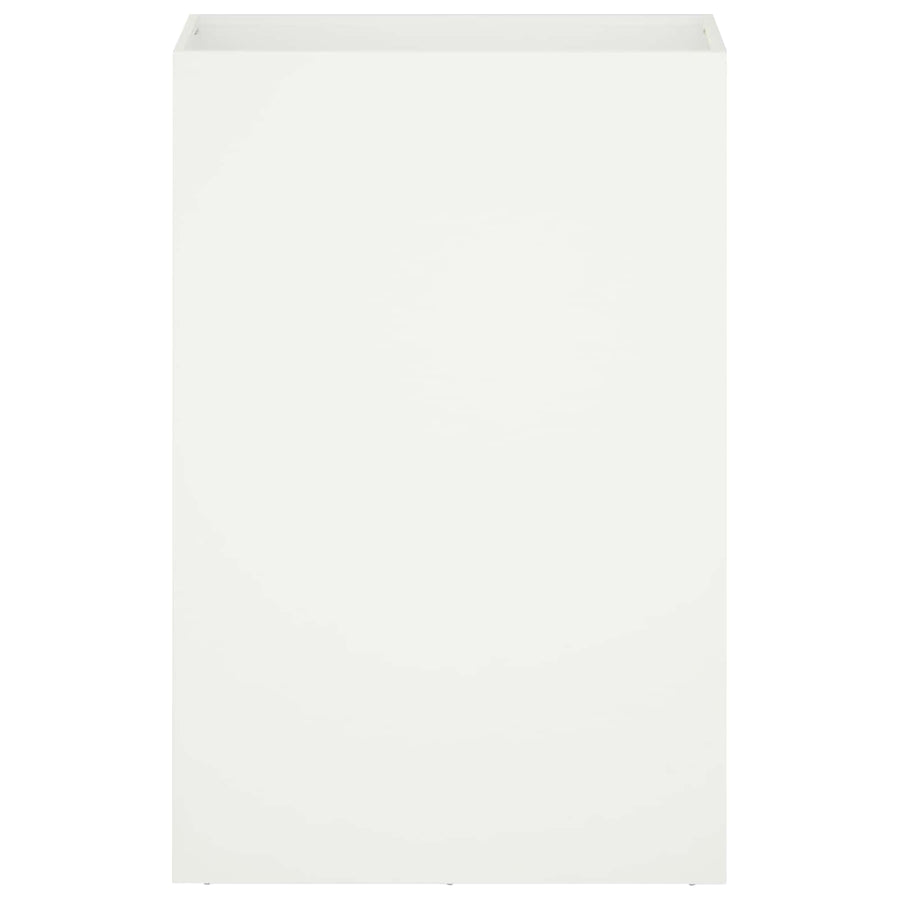 Plantenbak 2 st Wit 50 x 40 x 75 cm Koudgewalst staal